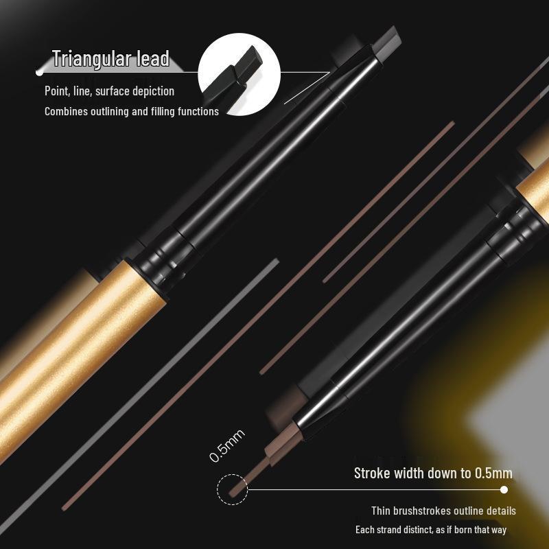 Maiolee Little Gold Dual-Ended Ultra-Fine Smudge-Proof Eyebrow Pencil