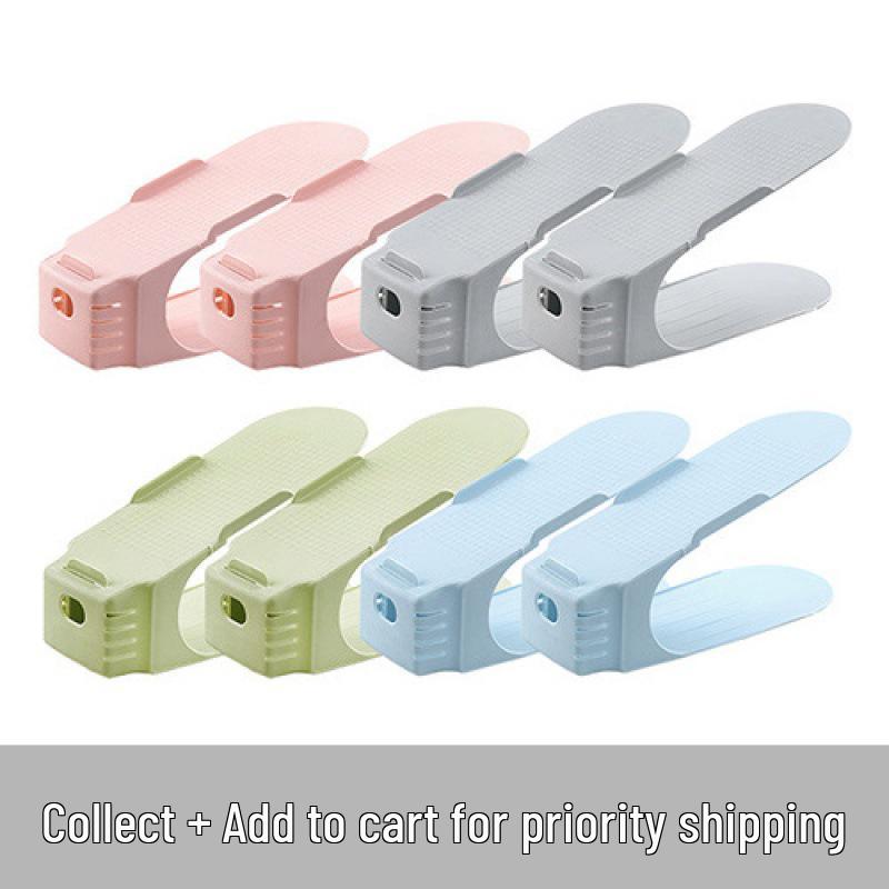 

Компактная регулируемая двухъярусная обувница для экономии места в общежитиях и домах