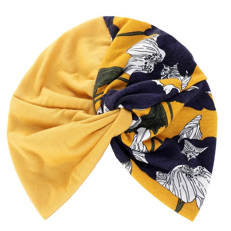 Новый женский мягкий двухцветный тканевый тюрбан — фото 8