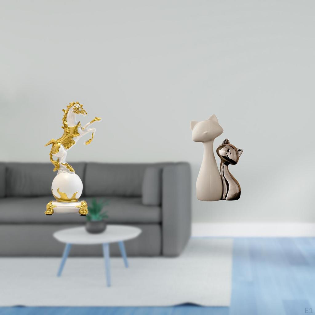 Sculpture Collection Ceramic Figurine Ornament for Bedroom Living Room Fireplace Centerpiece Desk