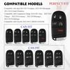 5 Buttons Car Key Fob Cover, Key Fob Case, Premium Soft Full Protection Keys Case Shell, Car Accessories 5 Button Silicone Remote Smart Protector