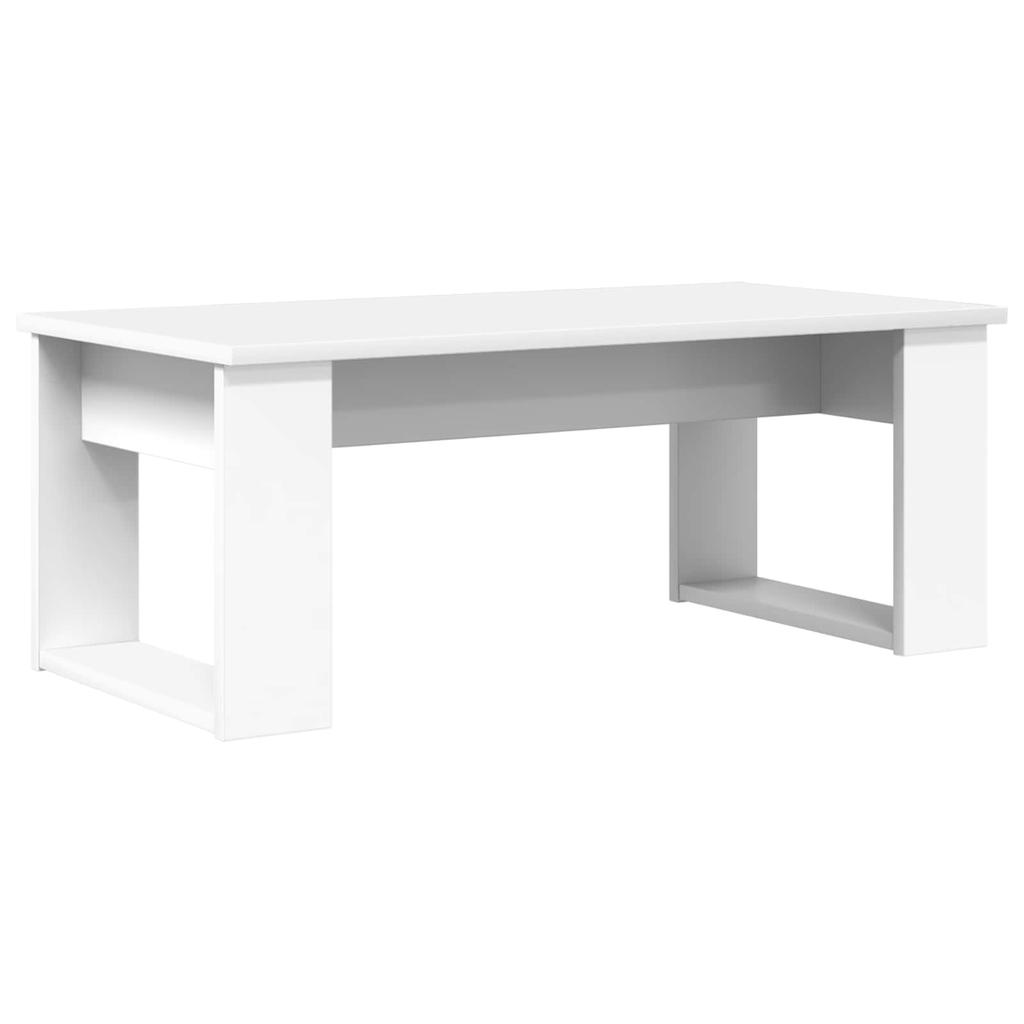 Coffee Table Set 2 Pieces White 100 X 50 X 42 Cm Engineered Wood