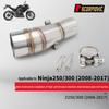 Ensemble Silencieux d'Échappement Mid-Pipe pour Motos NINJA250 Z300 (2008-2017)