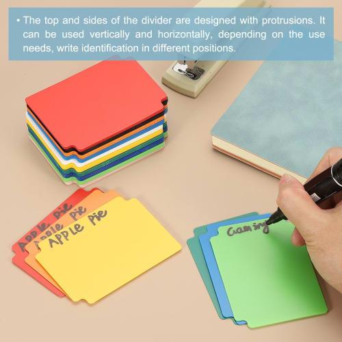 PATIKIL 100pcs Trading Card Dividers, Index Card Football Card Sorter Storage Box Organizer Tray Accessories for Sports Game Baseball Cards, White
