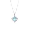 Tichiya Natural Topaz Snowflake Necklace for Women, S925 Sterling Silver, High-End Fashion Accessory