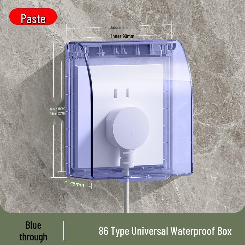 Waterproof Cover for Bull 86 Type Socket - Splash-proof Bathroom Adhesive Protector