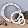 Christmas Rattan Ring White Wreath Garland Hanging Wreath Wicker Door 10-30CM