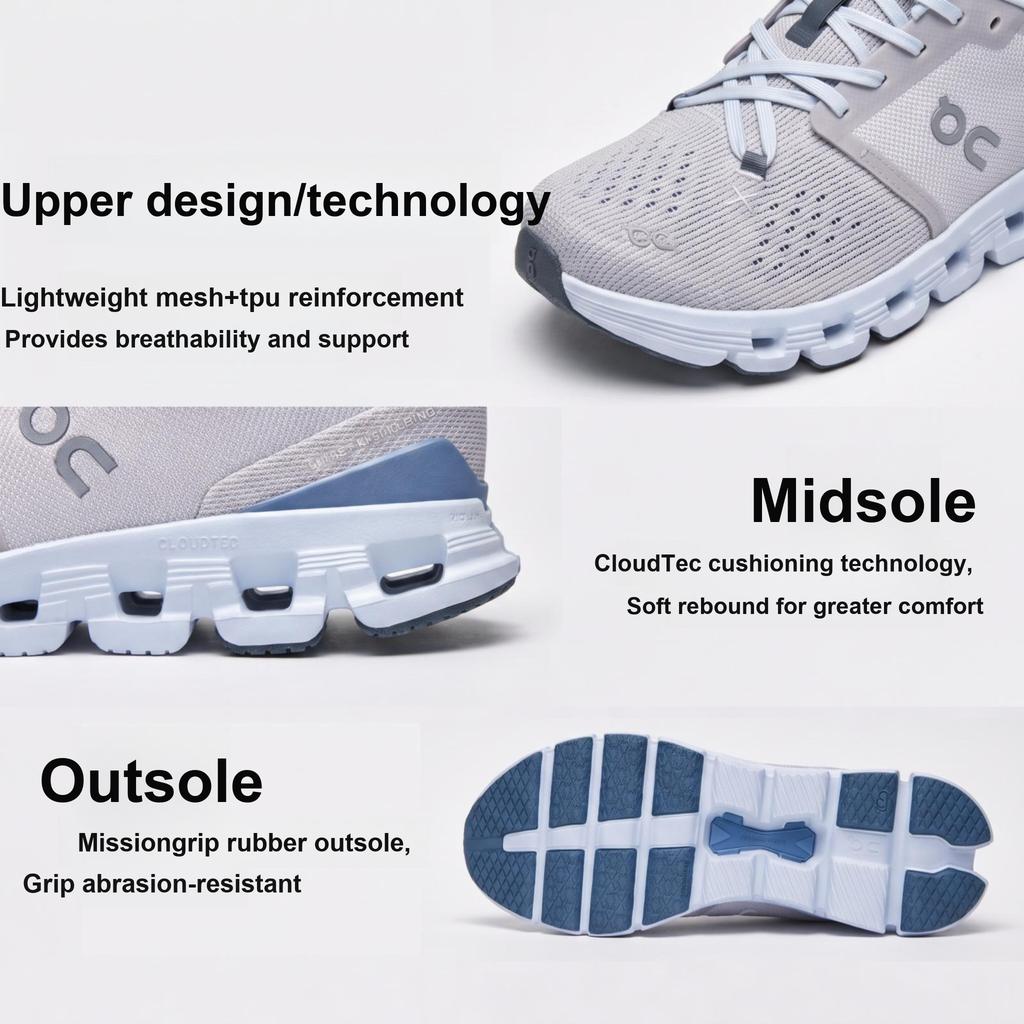 ON  Cloud X 4 Silver Chambray Women Sneakers Grey 3WE30073278
