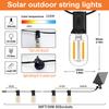 LED Solar String Light 10m 15m 18m 30m T22 Tubular Led Filament Bulb 24V Festoon Solar Garland Patio Backyard Garden Party Decor