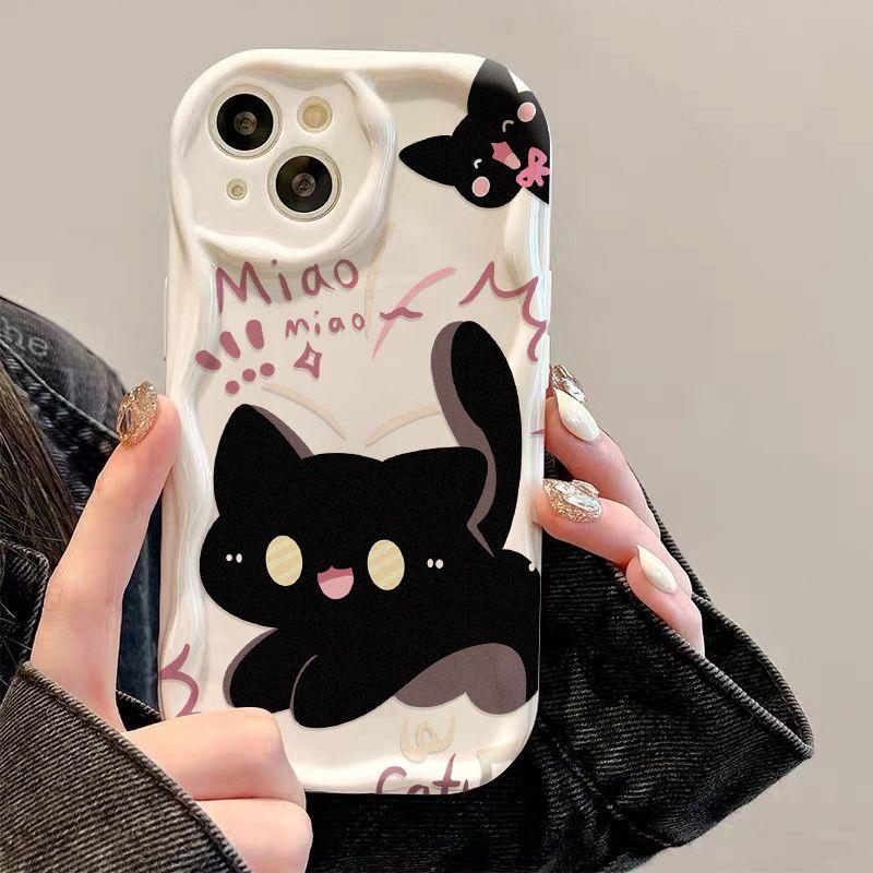 Cute Creative Music Cat Case for OPPO Reno 13F 12F 11F 13 12 11 8 Pro 5G 7 4G 5 6 Lite A57 A58 A77 A78 A79 5G A38 A18 Wave Cover