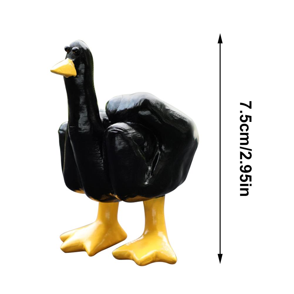 Middle Finger Figure With Legs Middle Finger Cute Duck Figurine Sculpture Middle Finger Home Desktop Ornament Garden Decoration