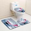 Christmas Bathroom Floor Mat Toilet Three-Piece Set