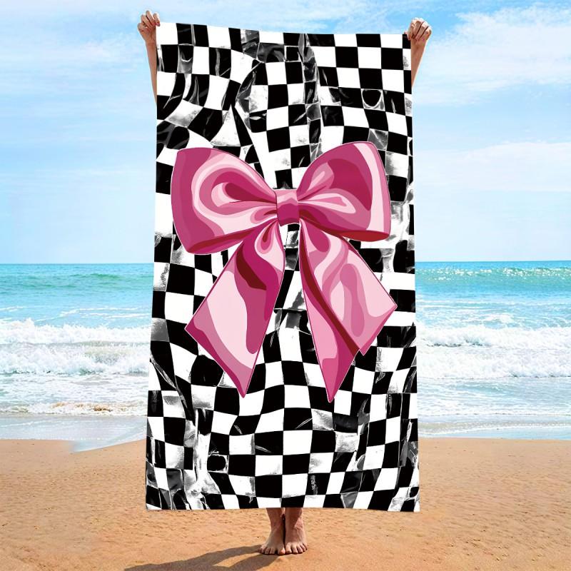 Ultra Soft Microfiber Beach Towel With Quick Dry Antibacterial Ion Print Design Pool Travel Outdoor Use