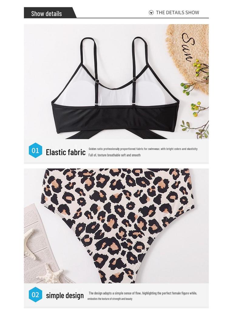 2023 Sexy Sleeveless Backless Split Swimsuit Bikini for Europe & America