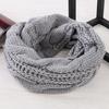 Collar Autumn and Winter Warm Thickening Bib Two Ring Wool Twist Scarf Unisex