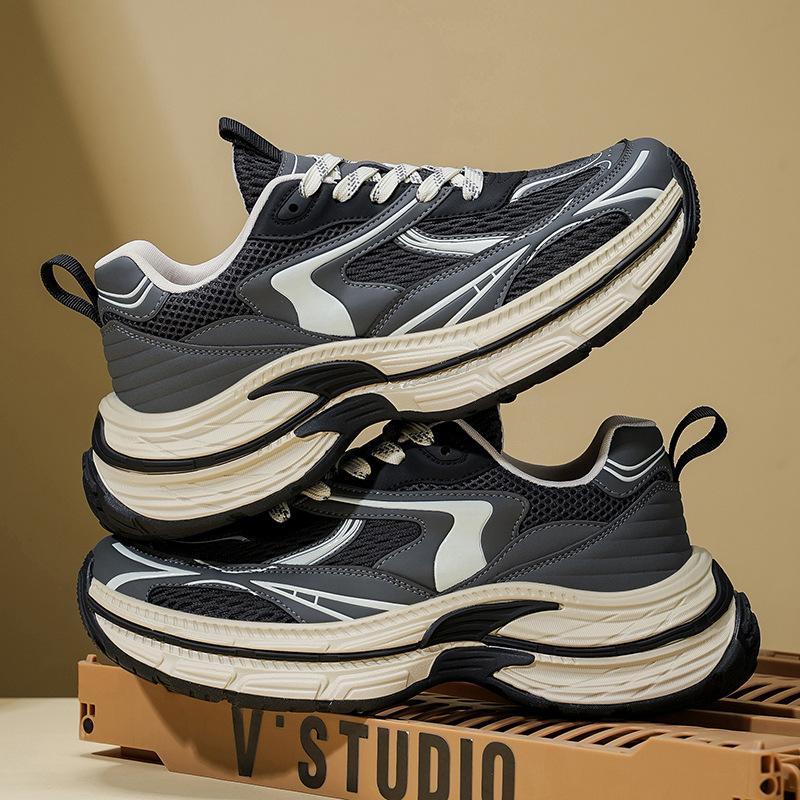 

Daddy shoes men s 2025 spring and summer new Korean version retro fashion trend mesh breathable comfortable platform sneakers 44