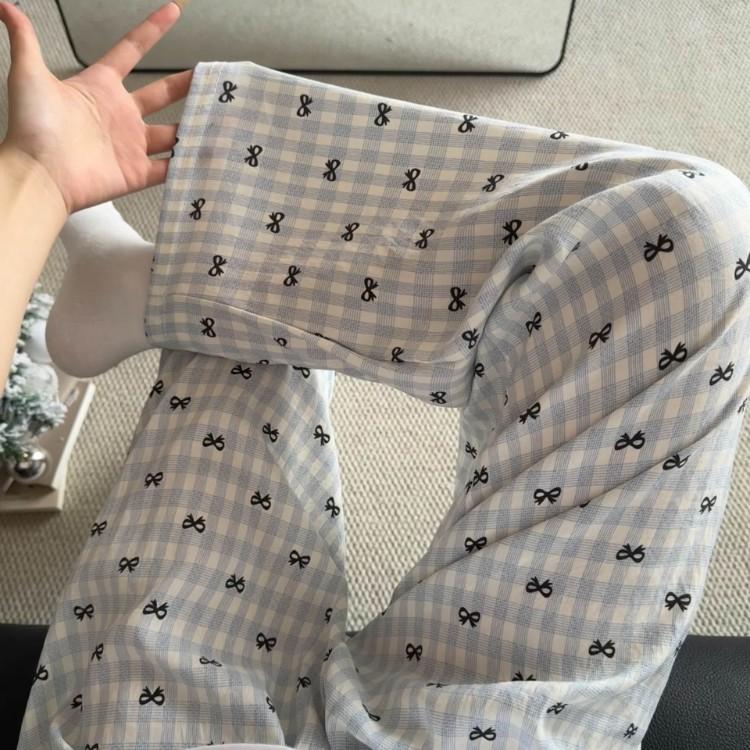 2026 New Style Lounge Pants for Women Loose Fit Wide Leg Casual Pajama Pants for Outdoor, Campus, Home