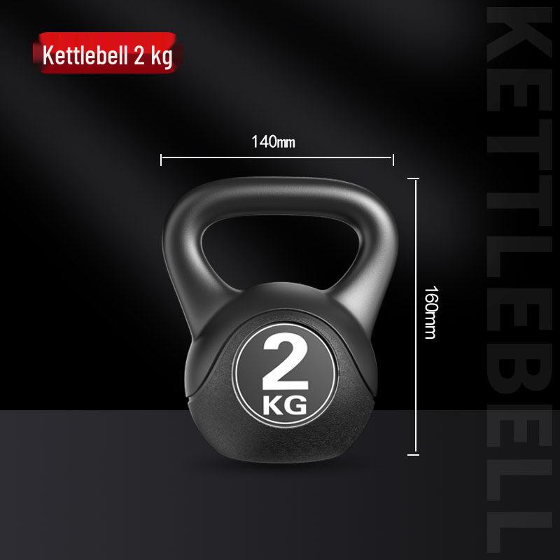 Black Kettlebell for Men & Women Home Fitness - Strength Training Equipment