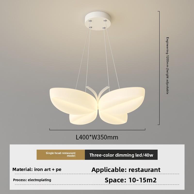 Full Spectrum Eye Protection Bedroom Light, Butter Wind Butterfly Ceiling Light