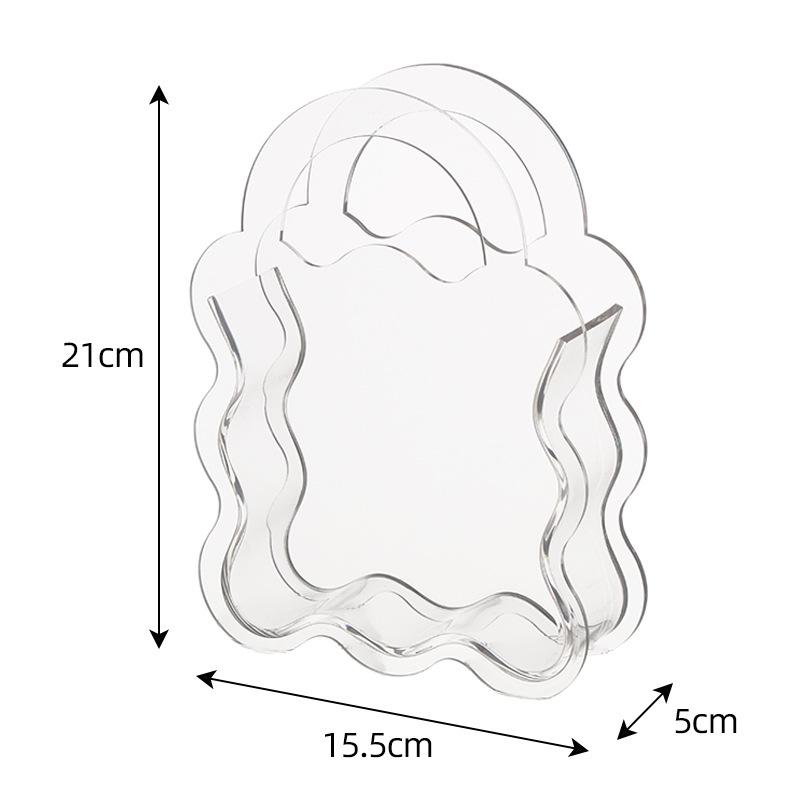 Modern Vase Transparent Colorful Creative Geometric Vase for Flowers Centerpiece Small Fish Tank Home Office Table Decor