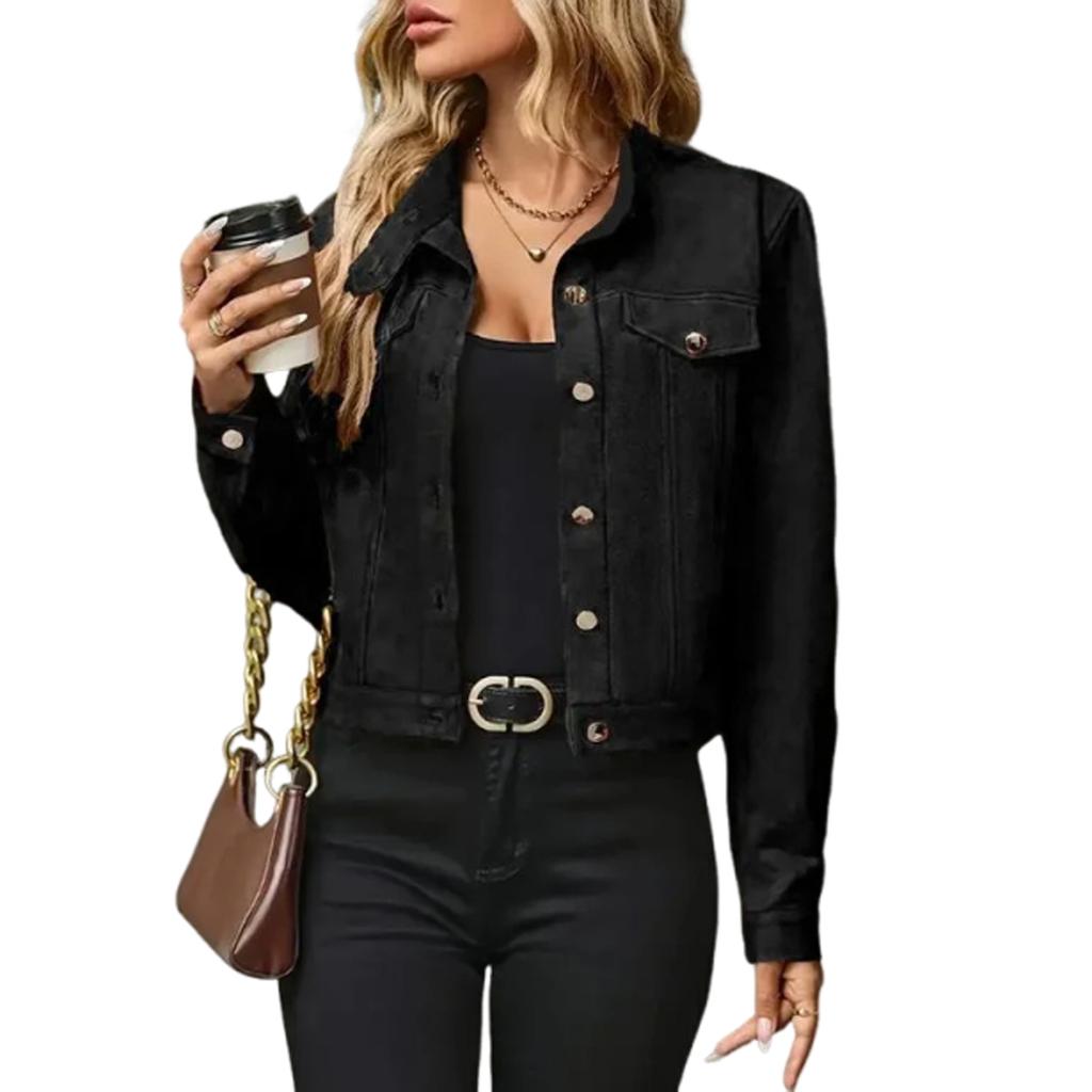 Women's Solid-Color Fashionable Casual Drawstring Waist Long-Sleeve Jacket For Fall/Winter