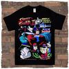 Classic Action Game Arcade Short Sleeve Printed Cotton T-Shirt Vintage High Street Top Casual Loose Streetwear Unisex