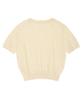 COVERNAT WOMAN Twist Wool Short Sleeve Knit Ivory