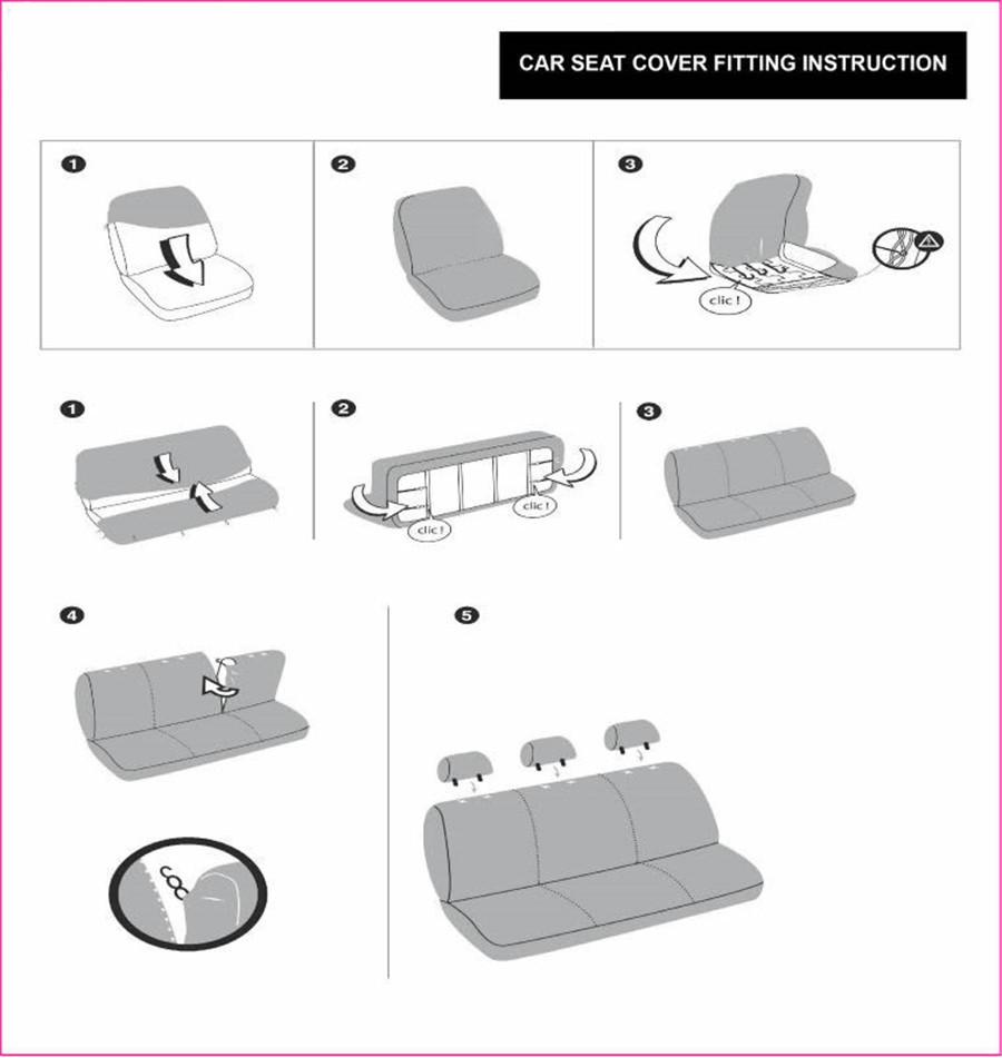 9-teiliges Autositzbezug-Set Universelle Passform für die meisten Autoinnenraumzubehörteile Schwarze Sitzbezüge für die meisten Autos, LKWs, SUVs