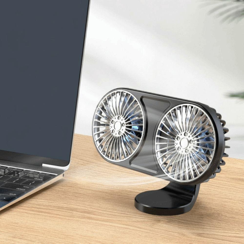 5 V Auto Ventilation Fan 360° Rotating Car Cooling Fan Portable Car Cooler Car Air Outlet