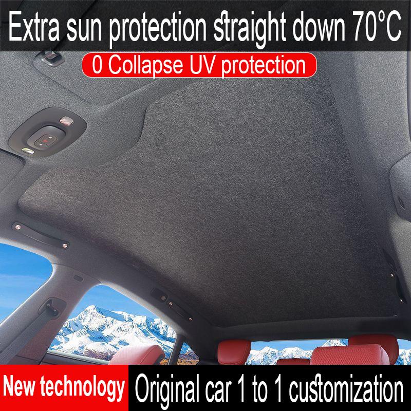 Für Volvo XC90 2016~2026 25 MK2 Auto Panoramadach Isolierung Dachvisier Elektrostatische Adsorption Wildleder Stoff Sonnenschutz