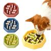 Tigela Alimentadora Lenta para Animais de Estimação Alimentador Lento Ajustável Oitogonal Antiderrapante para Animais de Estimação Previne Engasgos