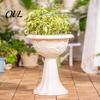 Garden Pot with Built-in Drainage Plastic Flower Urn Planter, Goblet-Shaped Plant Pot, Lightweight Flowerpot Planter Holes for Indoor Outdoor