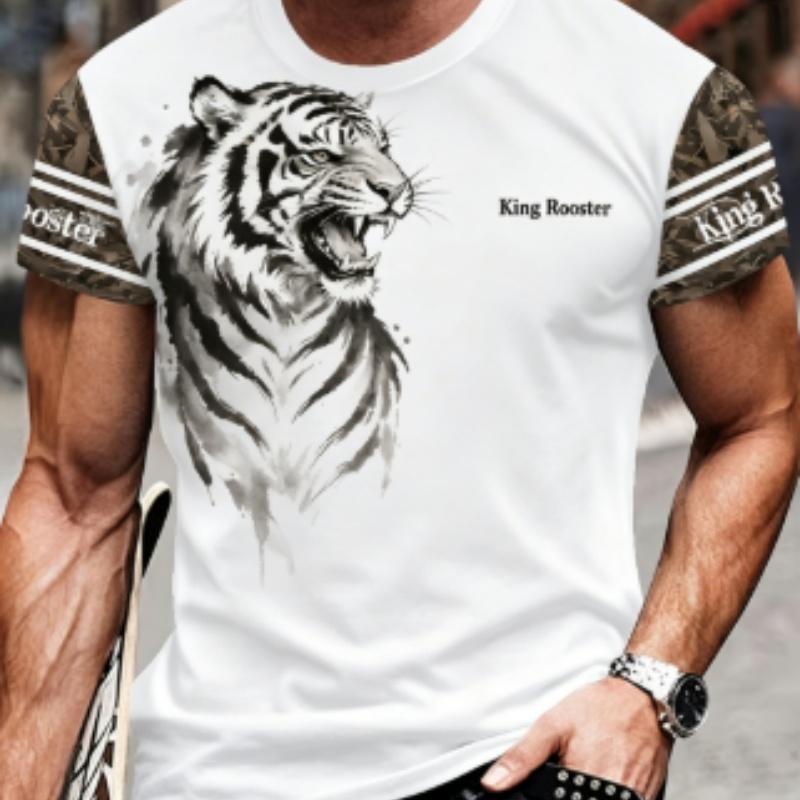 

Round neck short-sleeved T-shirt top, comfortable and breathable fabric, casual and sports style S