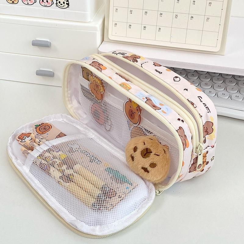Cute Cartoon Pain Bag Pencil Case Large Capacity Stationery Bag For Students