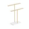 Jewelry Display Stand with Metal Frame Double Rail Base Stable Necklace Holder