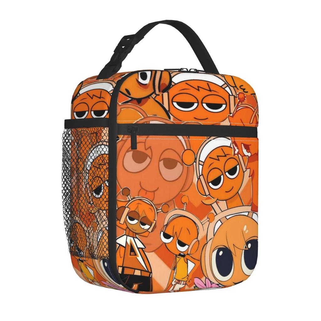 Rhythm Box Lunch Bag, Full-Printed Picnic Bag For Primary And Secondary School Students, Cartoon Animation Wear-Resistant Portable Thermal Insulation