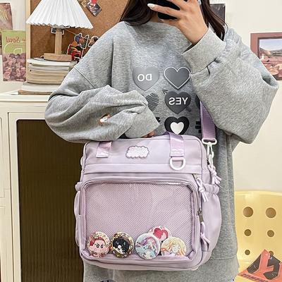 Junior High School Students Class Tutoring Bag Backpack Shoulder Messenger Bag Commuting Small Food Capacity Large Capacity Handbag