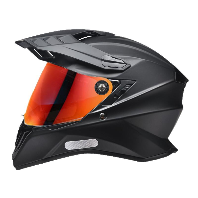 A-Class Unisex Motorcycle Helmet: Double Visor Full Face for Touring & Off-Road Use