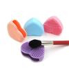 1 pièce Forme de Cœur Silicone Nettoyeur de Pinceaux de Maquillage Gant de Lavage Scrubber en Silicone