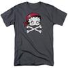 Betty Boop - Pirate - Adult Unisex Short Sleeve T-Shirt - Gray