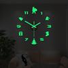 Modern Silent Digital Wall Clock - Christmas Décor for Living Room or Bedroom