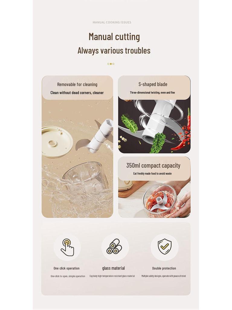 Automatyczny Elektryczny Młynek do Czosnku i Mięsa Siekacz