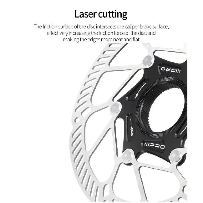 IIIPRO רוטור בלם דיסק Centerlock אולטרה-קל לאופניים כביש דיסק בלם פיזור חום הידראולי רוטור דיסק 140/160/180/203 מ"מ