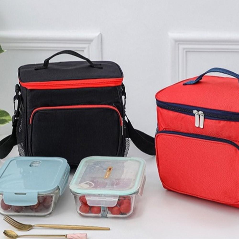 Portable Picnic Bag Oxford Cloth Lunch Bag Durable Large Capacity Bag  Student Lunch