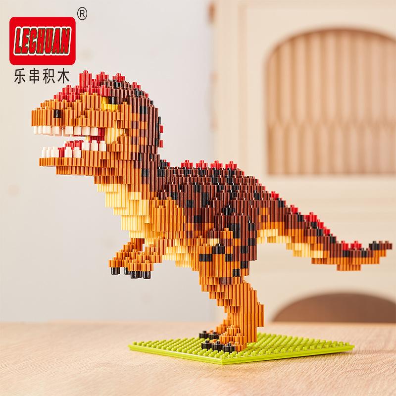 Connection Blocks Diy Dinosaur Building Bricks Micro Brinquedo Tyrannosaurus Auction Juguetes Kids Toy Boy Present Lechuan