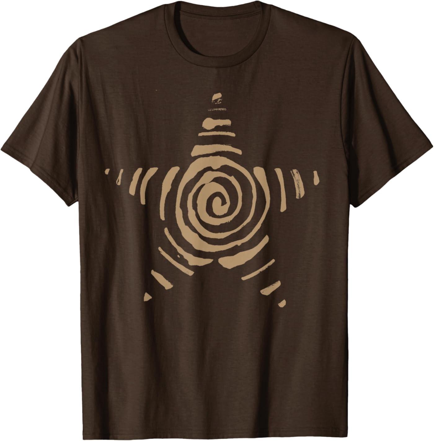 

Spiral Star y2k Whimsy Grunge Vintage Alt Brown Graphic T-Shirt 5XL різнокольоровий