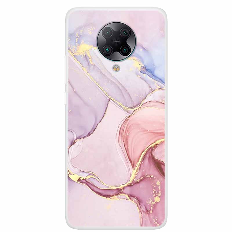 For Poco F2 Pro Case 6.67'' Clear Marble Soft TPU PocoF2 Pro F 2 F2Pro Phone Cover For Xiaomi Poco F2 Pro Shells Cartoon Fundas