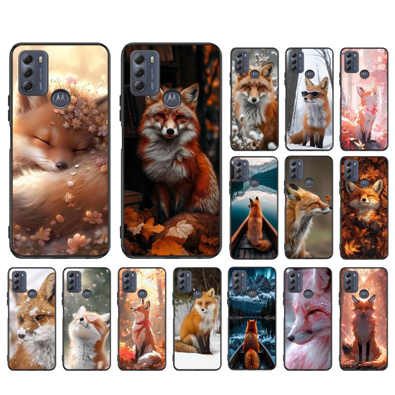Phone Case For Moto G85 G55 G05 G14 G75 G31 G50 G10 G20 G30 G60 G13 G32 G84 G54 G53 G72 G24 Power Cute Fox
