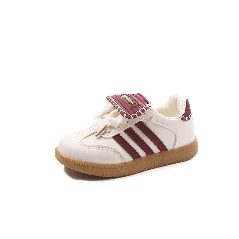 2025 autumn popular baby boy leather casual shoes soft sole non-slip girls Forrest Gump shoes versatile fashion board shoes