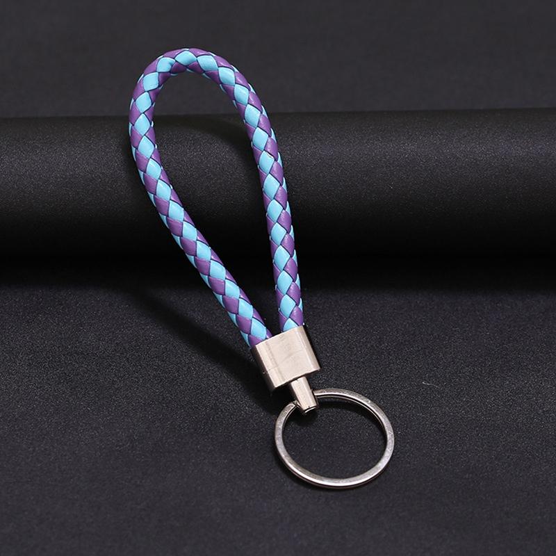 Handmade Leather Rope Keychain Car Key Chain Bag Pendant Accessories